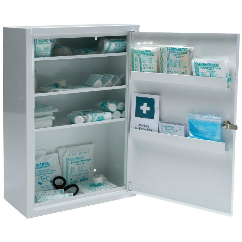 LEINA-WERKE coffret de premiers secours Medisan B sans contenu, blanc nacré, 300×140×460 mm
